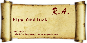 Ripp Ametiszt névjegykártya